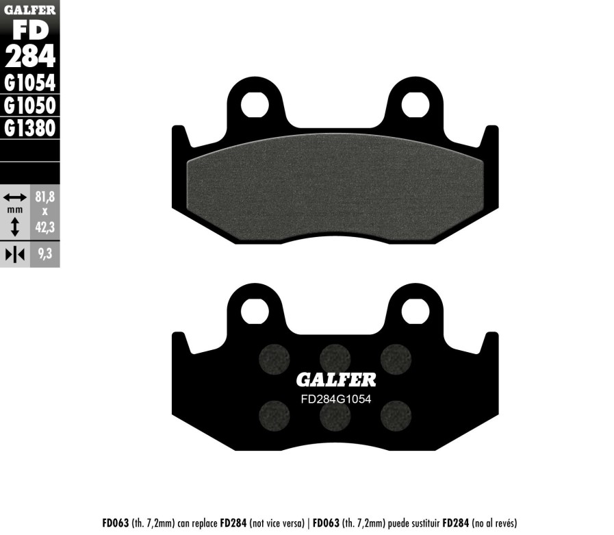 Pastillas De Freno | Galfer Semi-Metallic Compound Rear Pads Fd284G1054