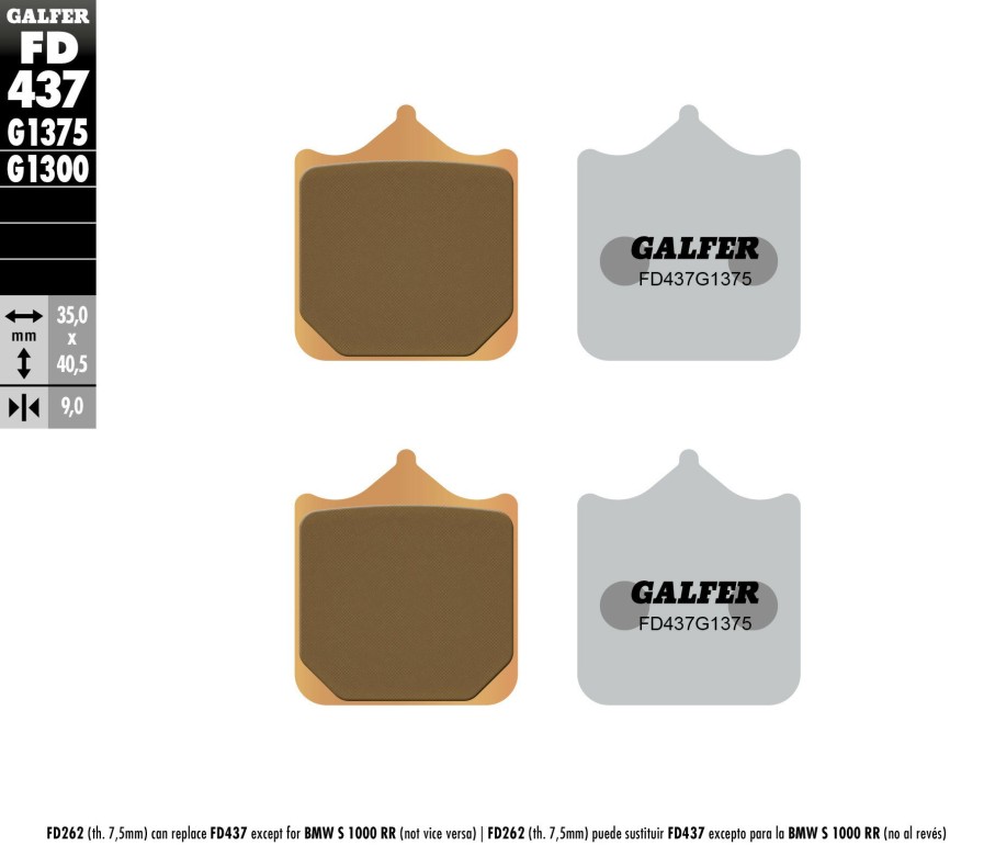 Pastillas De Freno | Galfer Hh Sintered Ceramic Compound Front Pads Fd437G1375