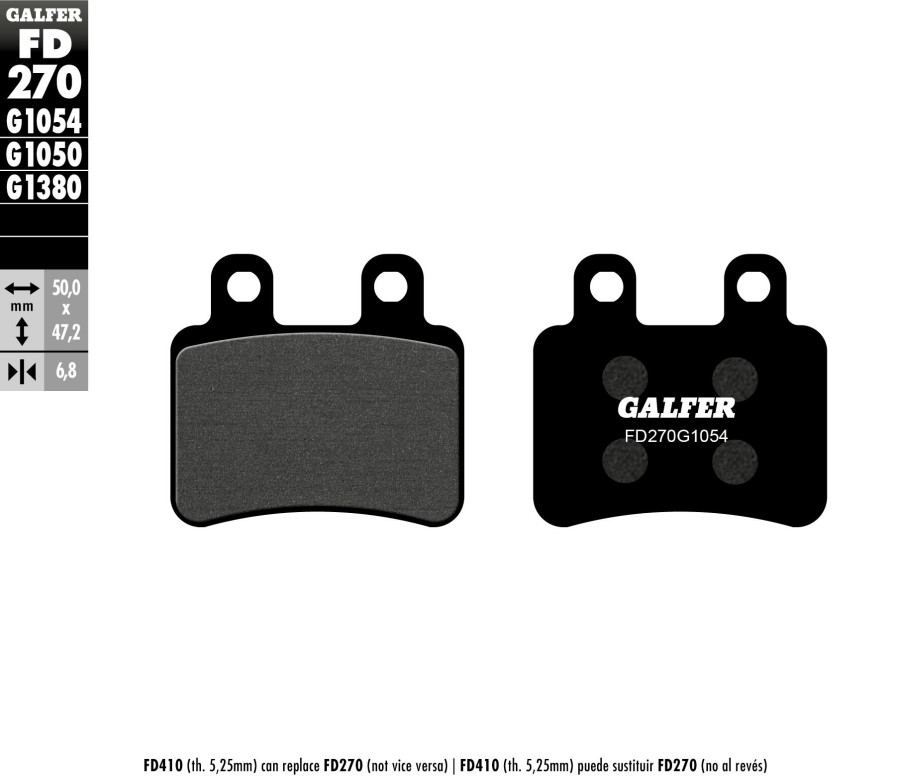 Pastillas De Freno | Galfer Semi-Metallic Compound Rear Pads Fd270G1054