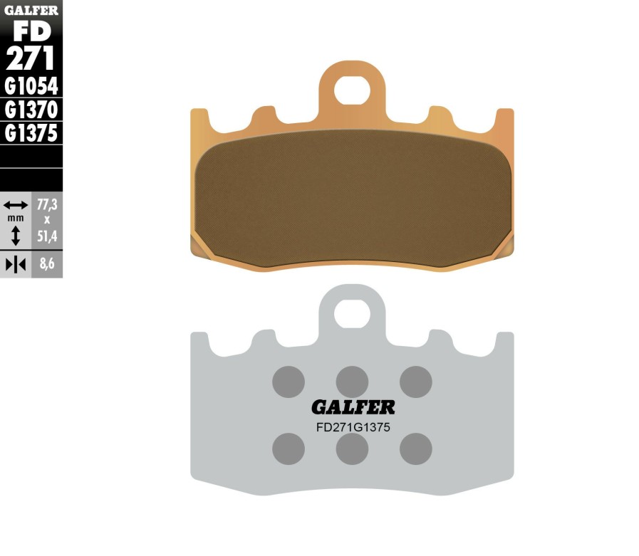 Pastillas De Freno | Galfer Hh Sintered Ceramic Compound Front Pads Fd271G1375