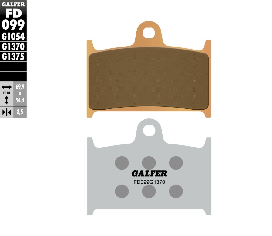 Pastillas De Freno | Galfer Hh Sintered Ceramic Compound Front Pads Fd099G1375